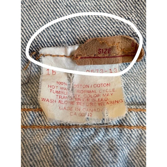 Levi's Strauss Vtg Light Acid Wash Y2K JacketYouth Girls Size 16 with Issues - Picture 9 of 11